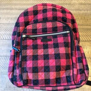 Vera Bradley Buffalo Plaid Large Campus Backpack❤️🖤🦬
